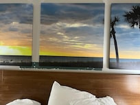 Pictures put over existing wall showing old pain