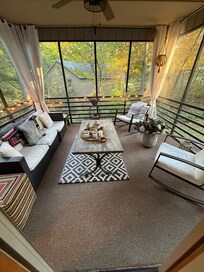 Screeed in porch from the living room