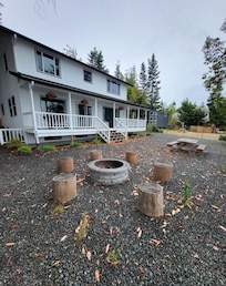 The backside of the Bluff House.