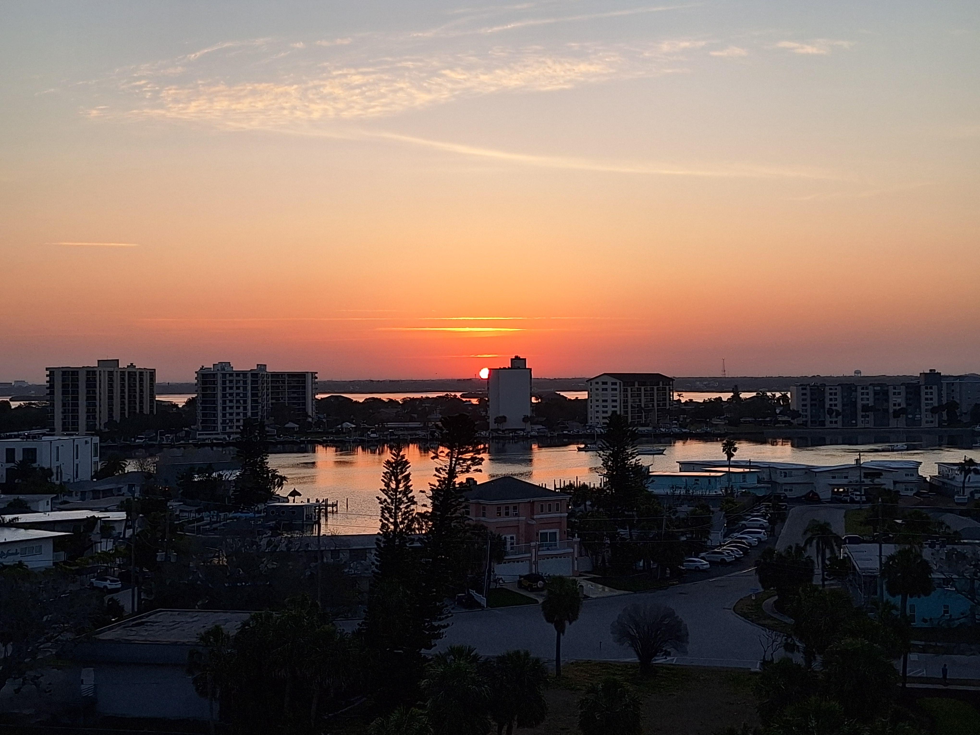 Sunrise viewed from the balcony