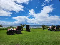 Just a few of the lounges that face the ocean