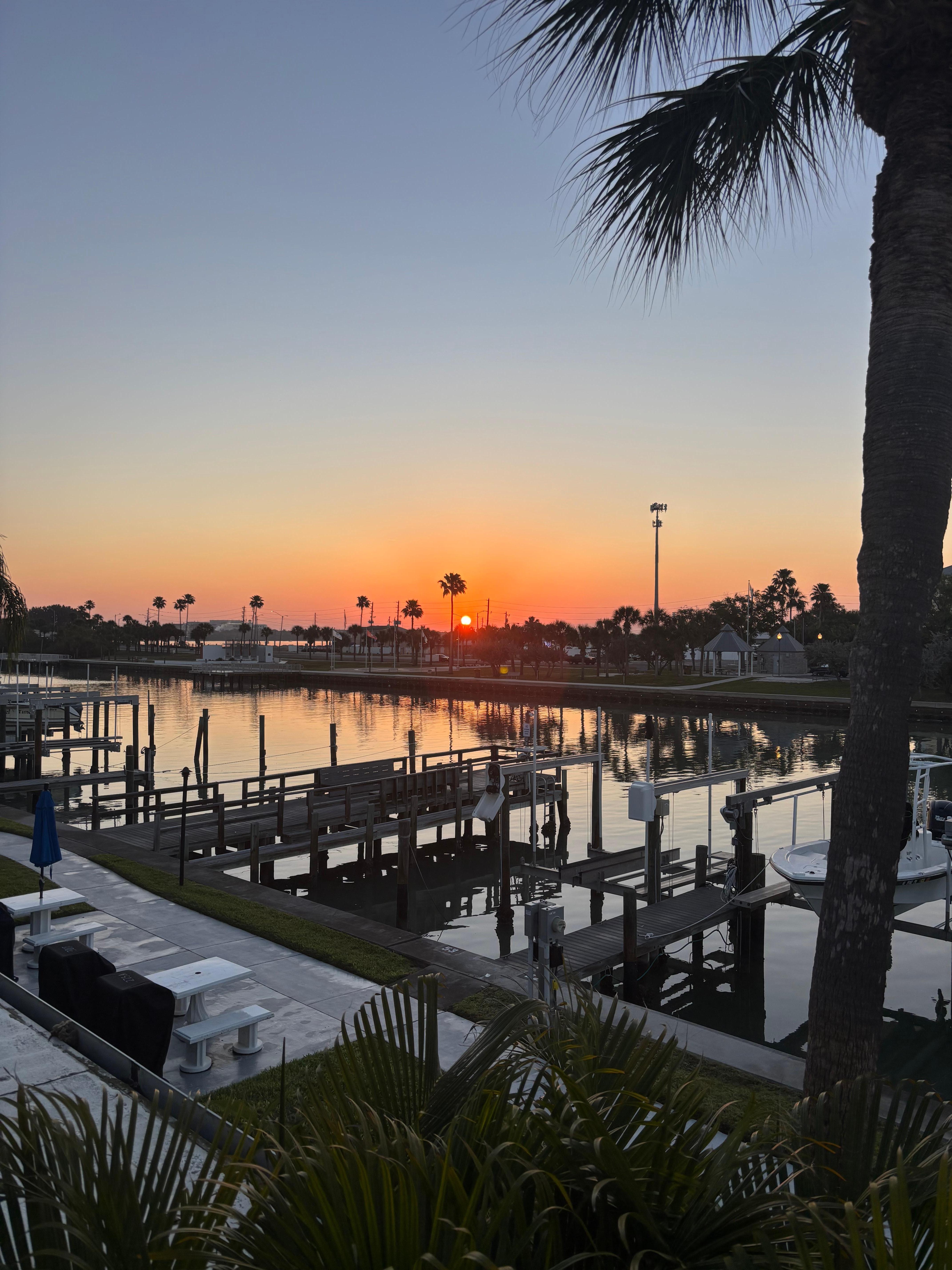 Sunrise on the balcony. 