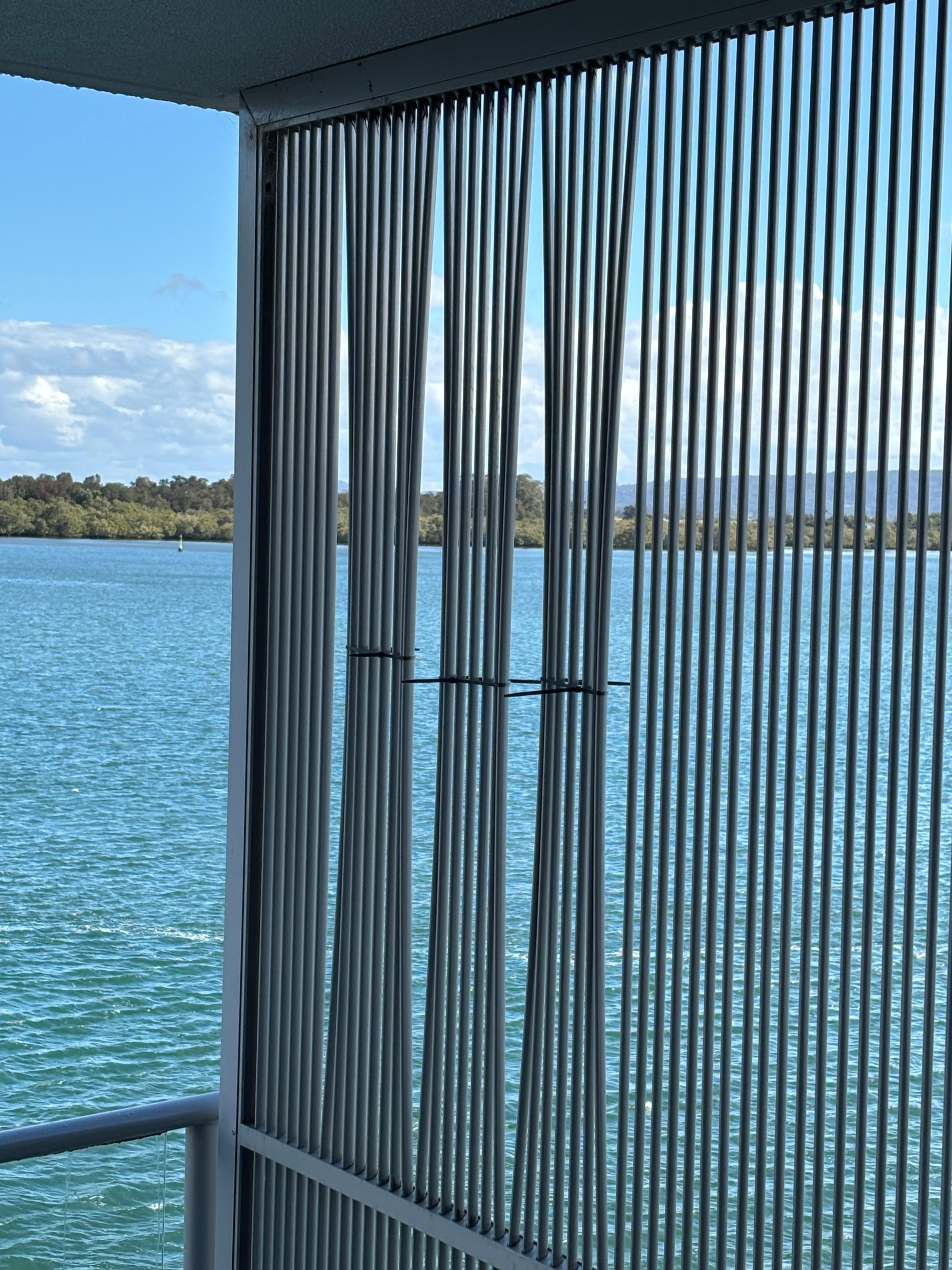 Damaged and noisy privacy screen