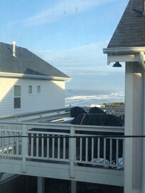 Looking out the upstairs window