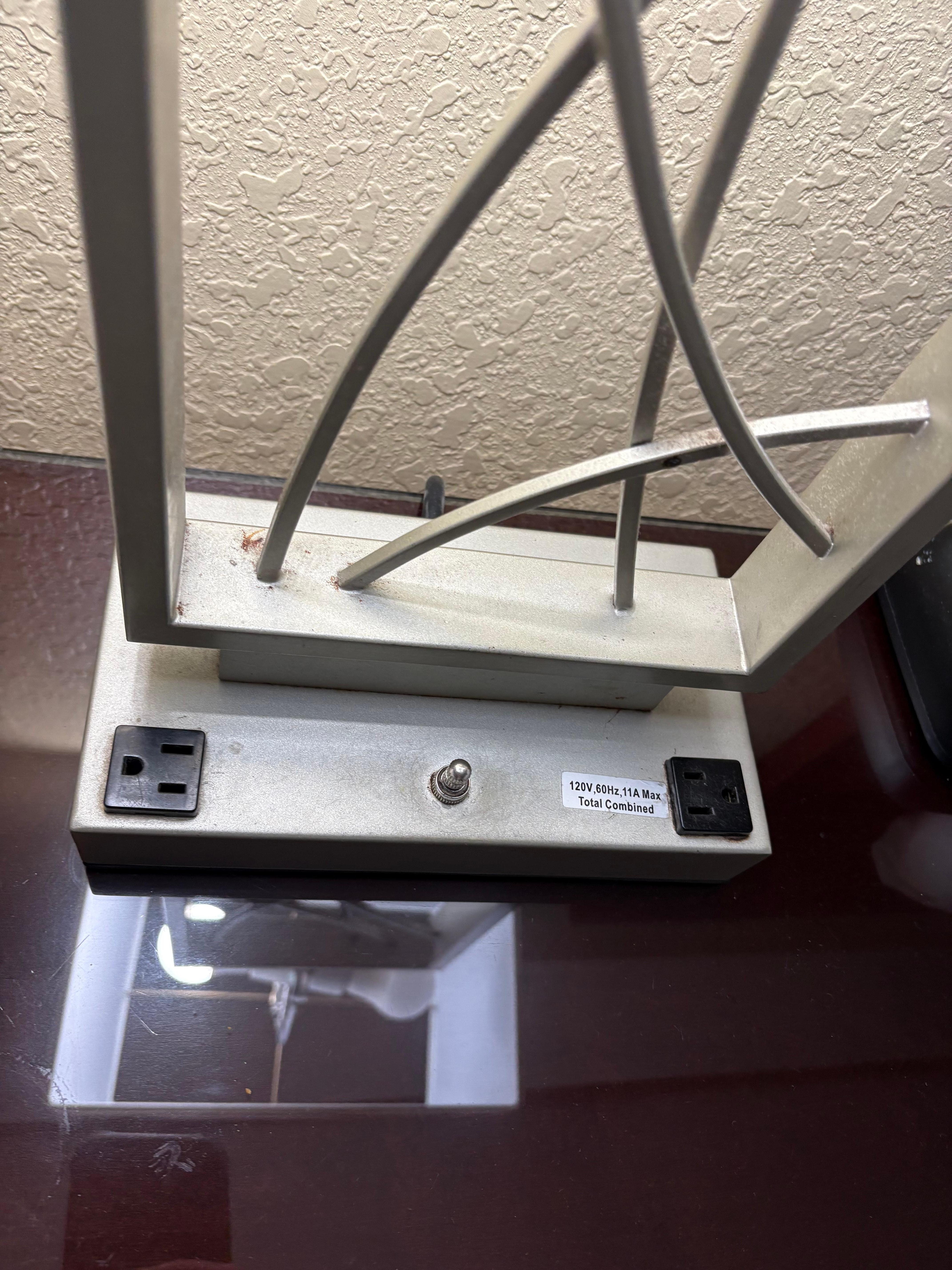 Side table lamp also covered in who knows what