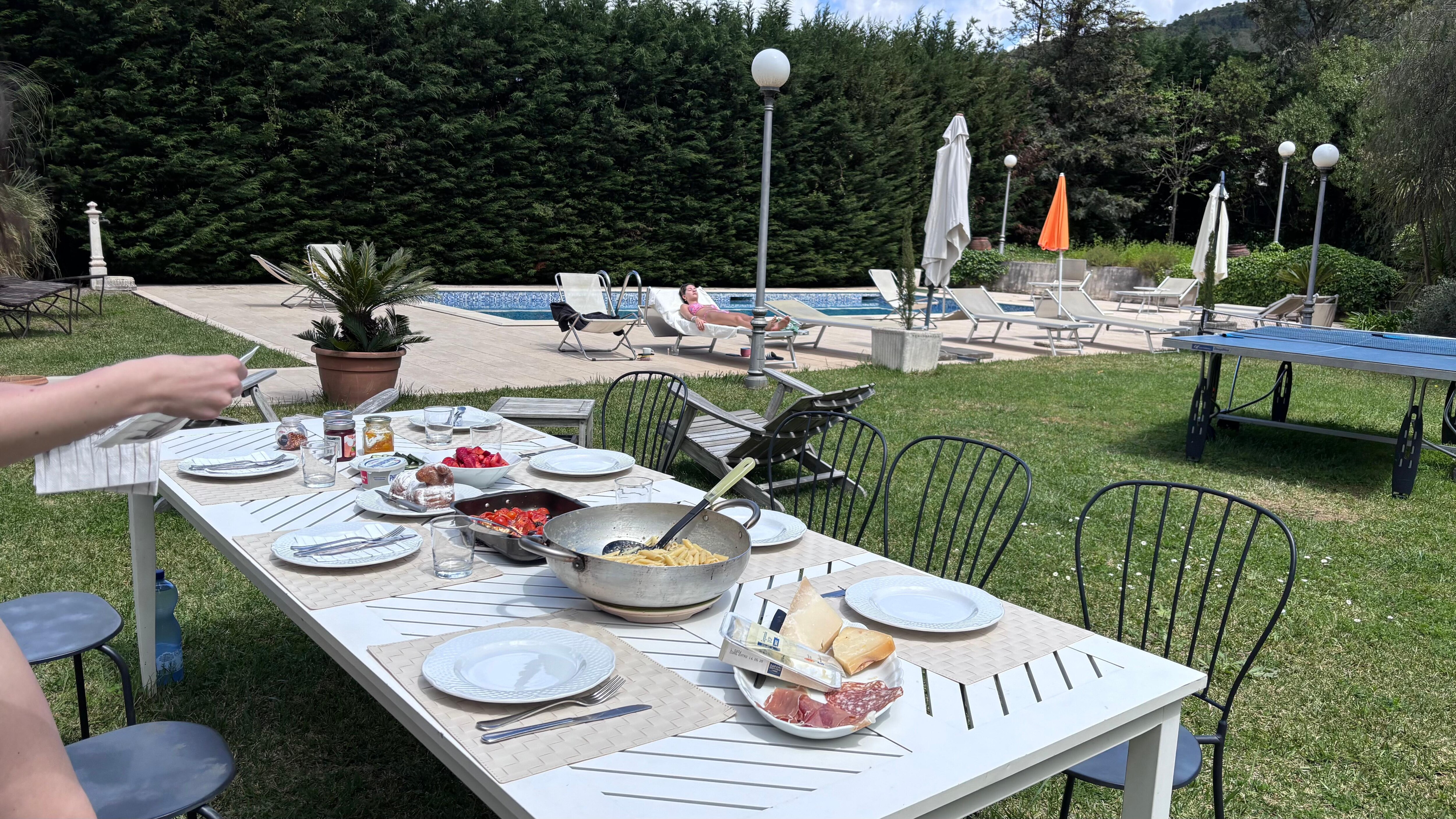 Frühstück immer draußen