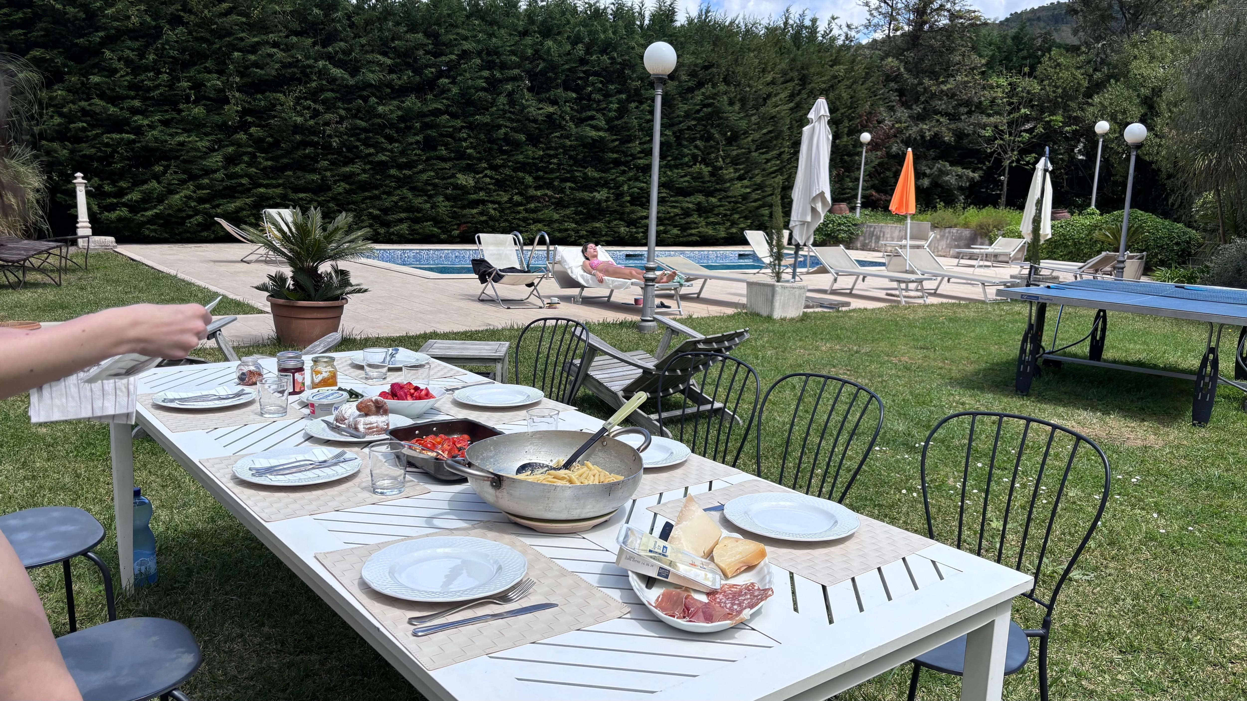 Frühstück immer draußen