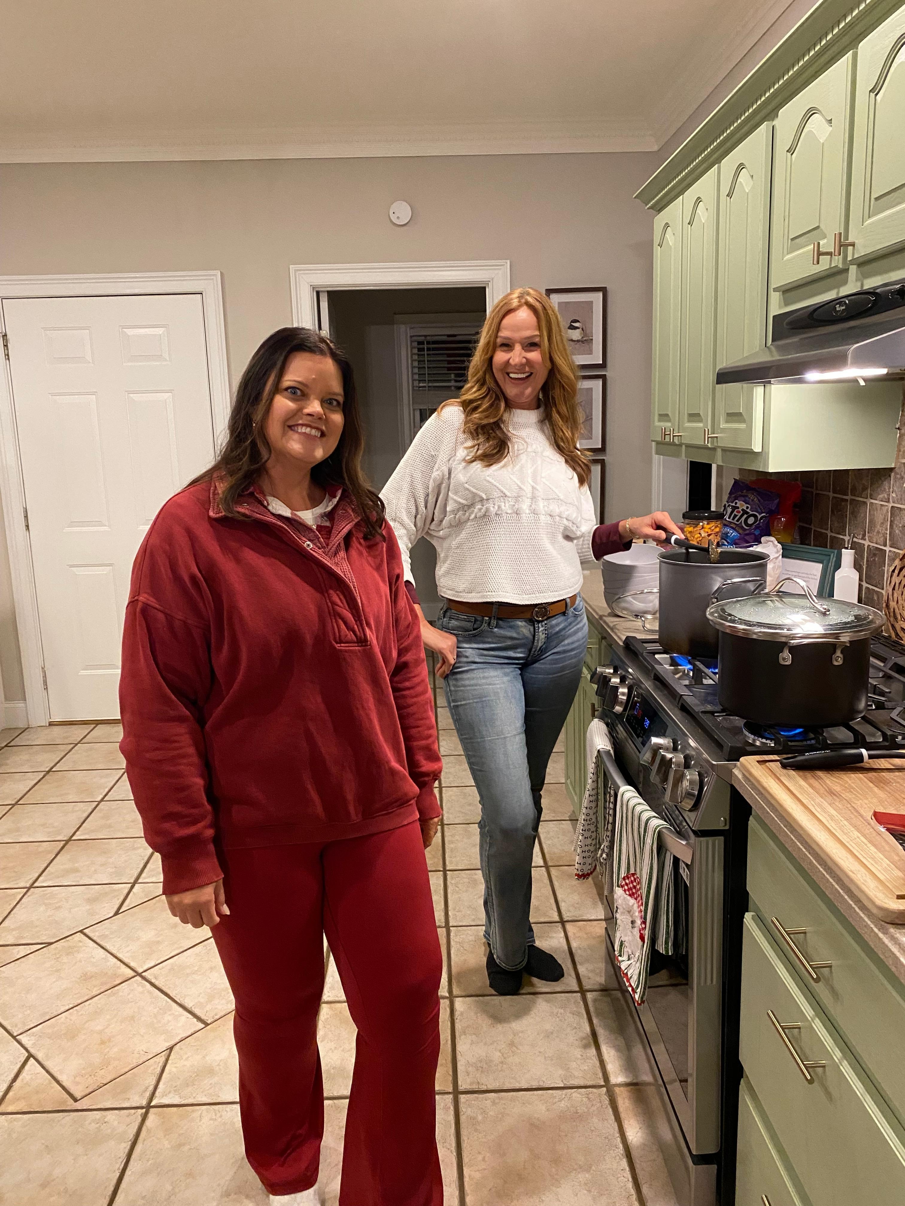 Cooking in the kitchen 