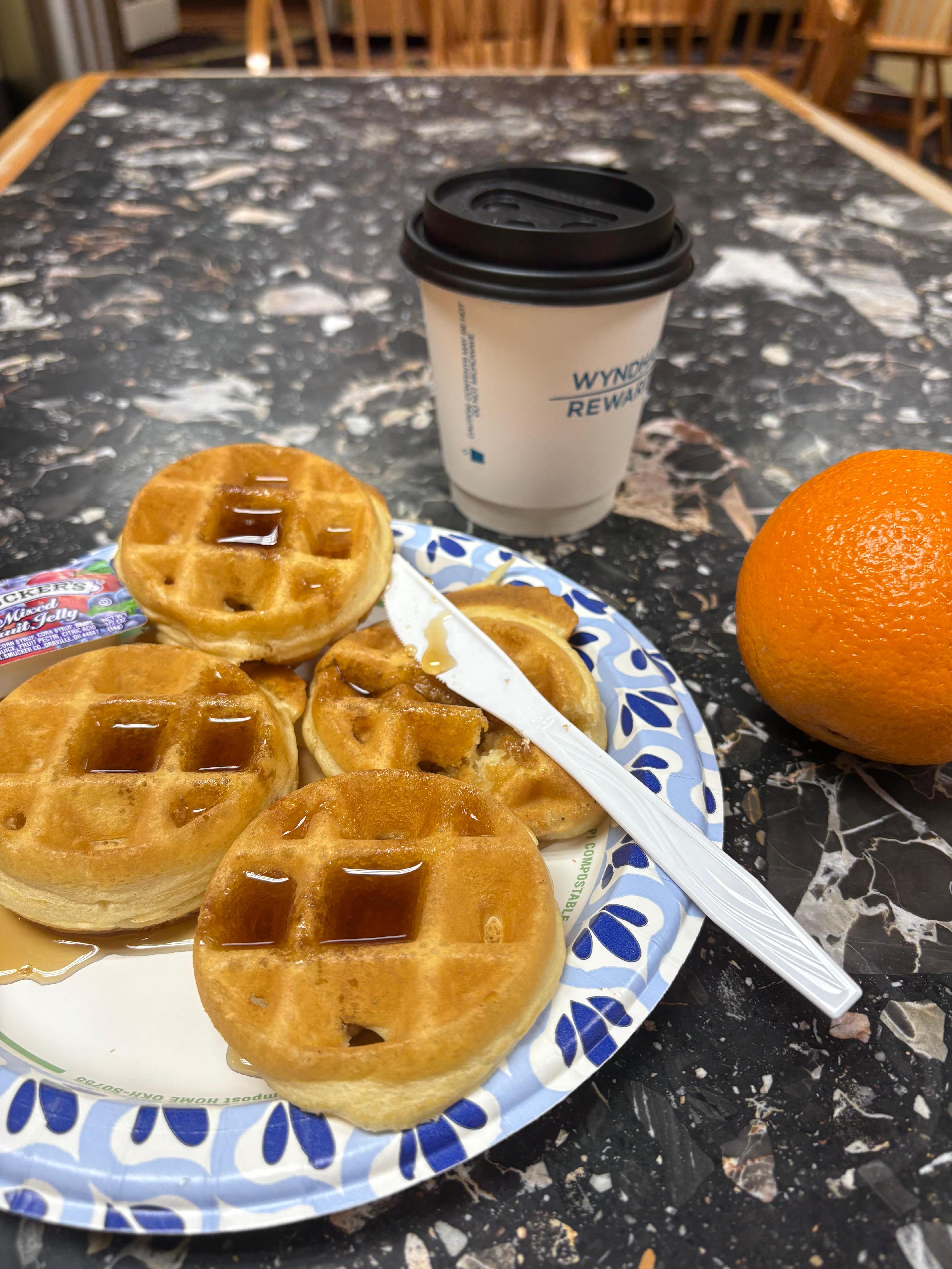 This was my breakfast at AmericInn on Saturday. Yummy!