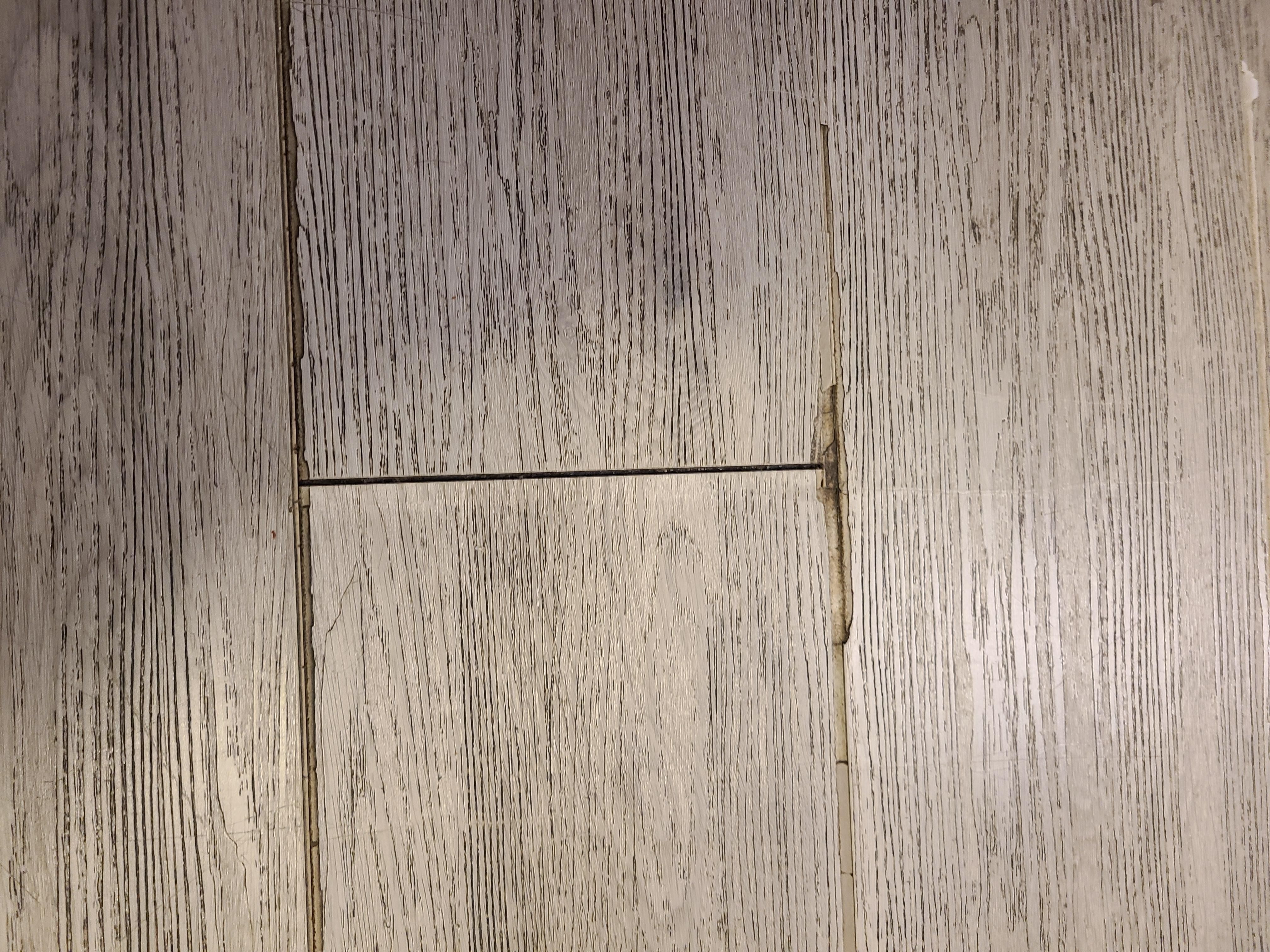 The ripped up floor.