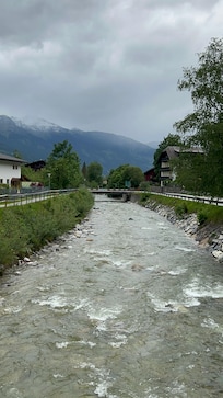 View from the bridge in front of the hotel.
