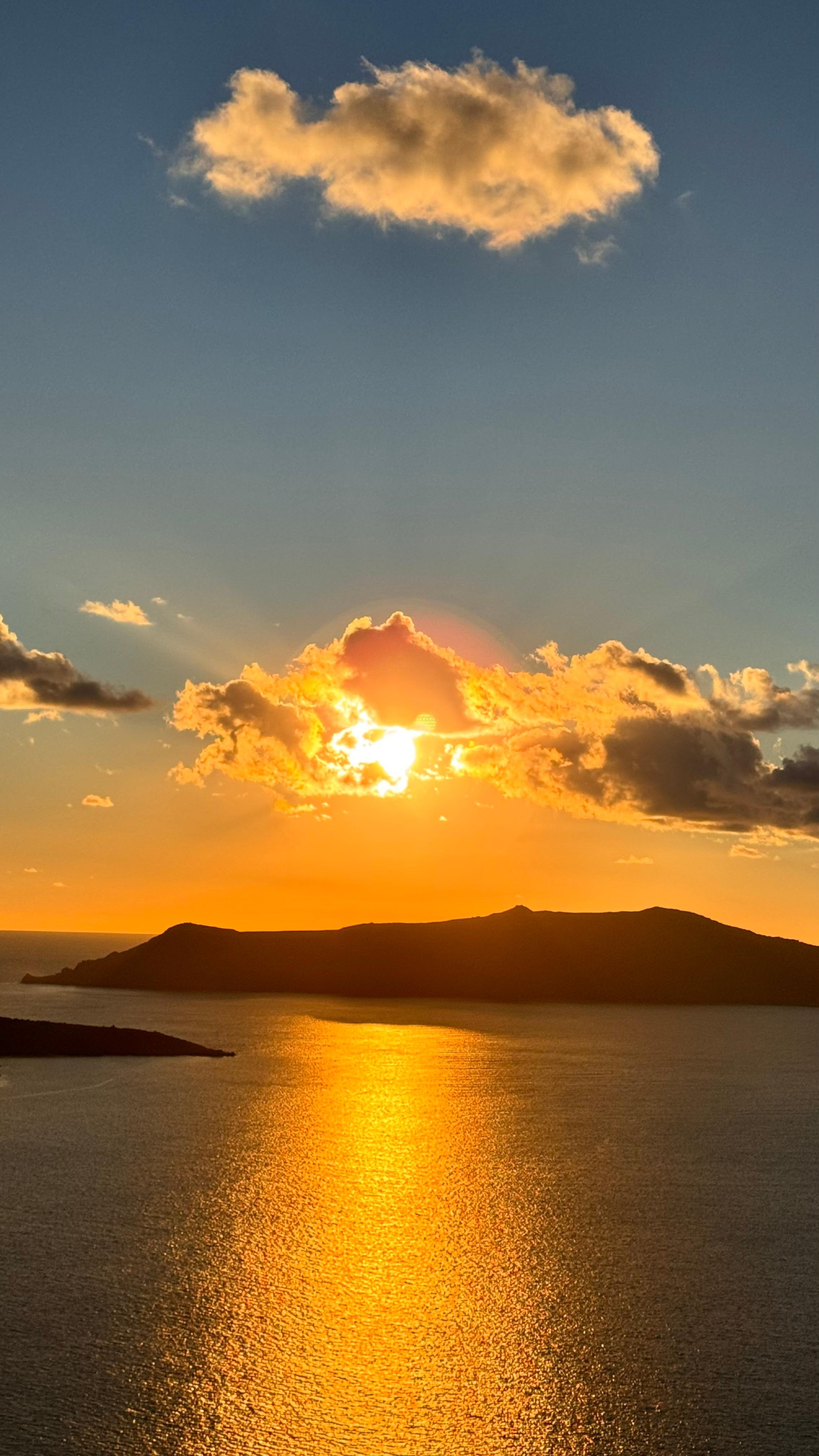 Sunset from our room’s balcony