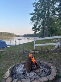 Fire pit with lakeview