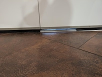 Door was missing piece of weather strip. We could have gotten all types of critters including stinging ones.