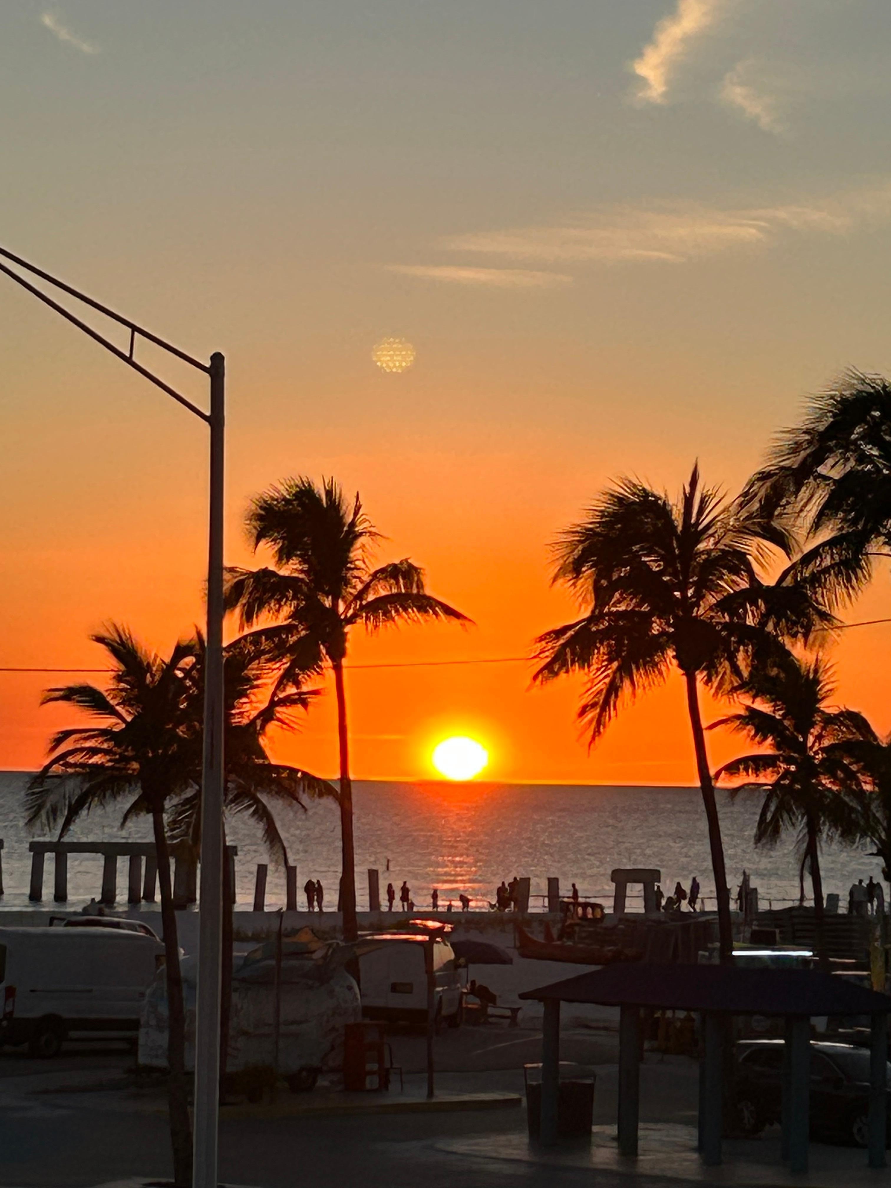 View from hotel bar. 