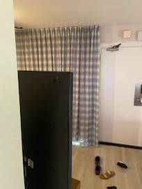 Television facing the wall