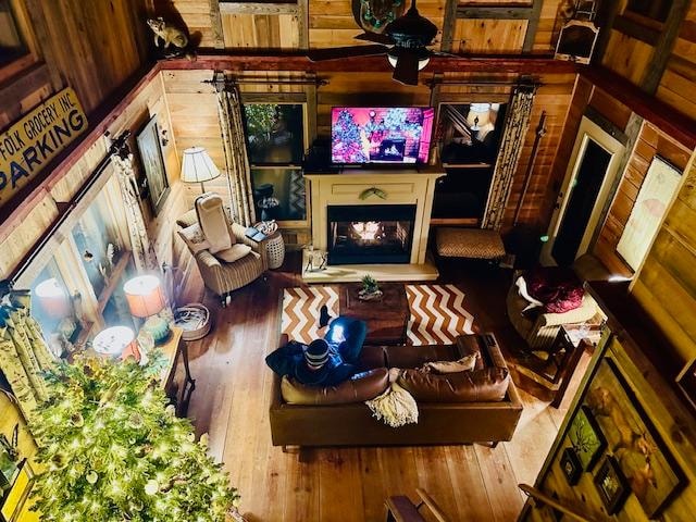 view from the upstairs bedrooms  (two twin beds and full bathroom upstairs)