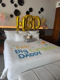 they decorated for his birthday!!! loved it