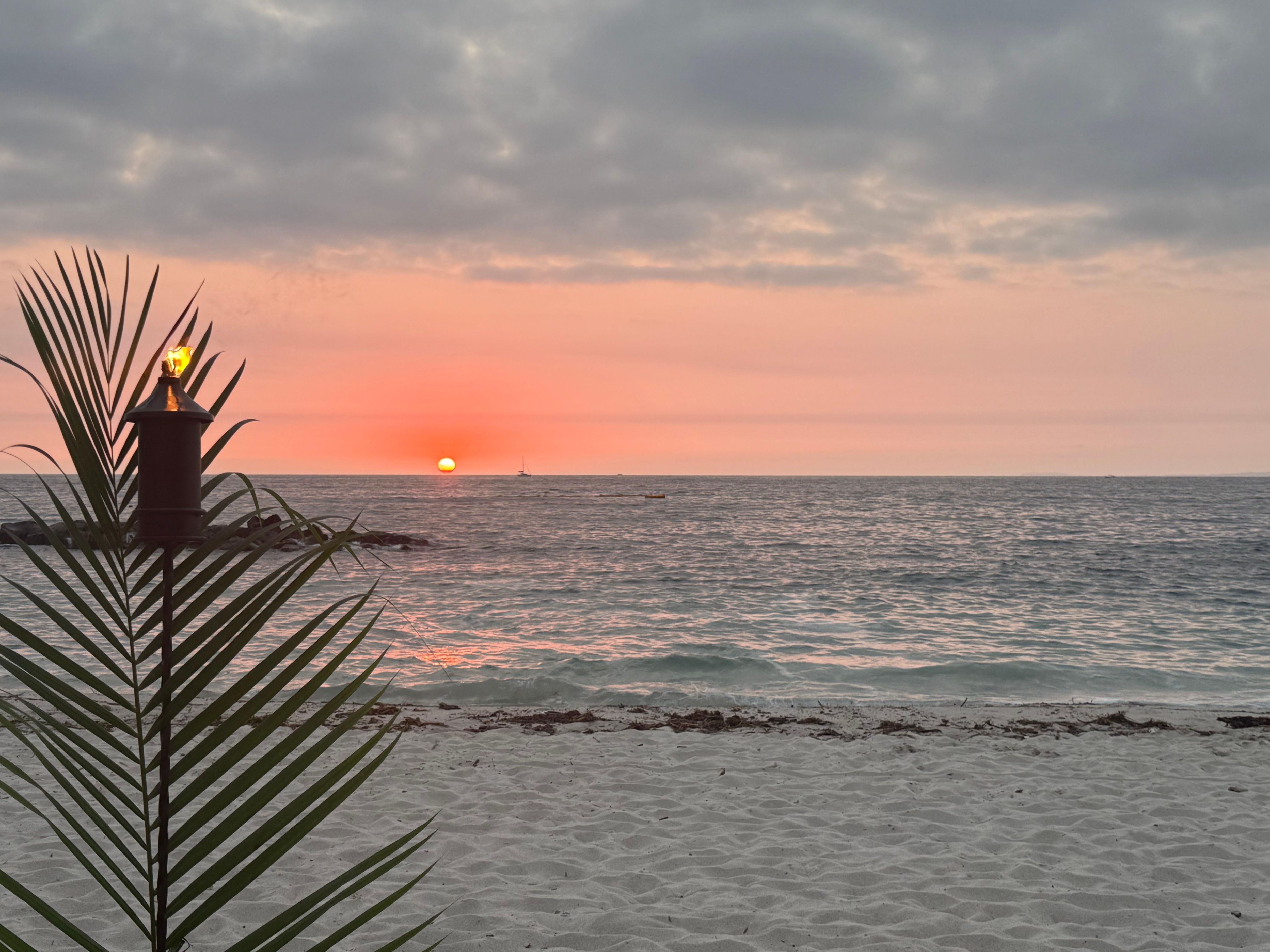 View from our private beach anniversary dinner!