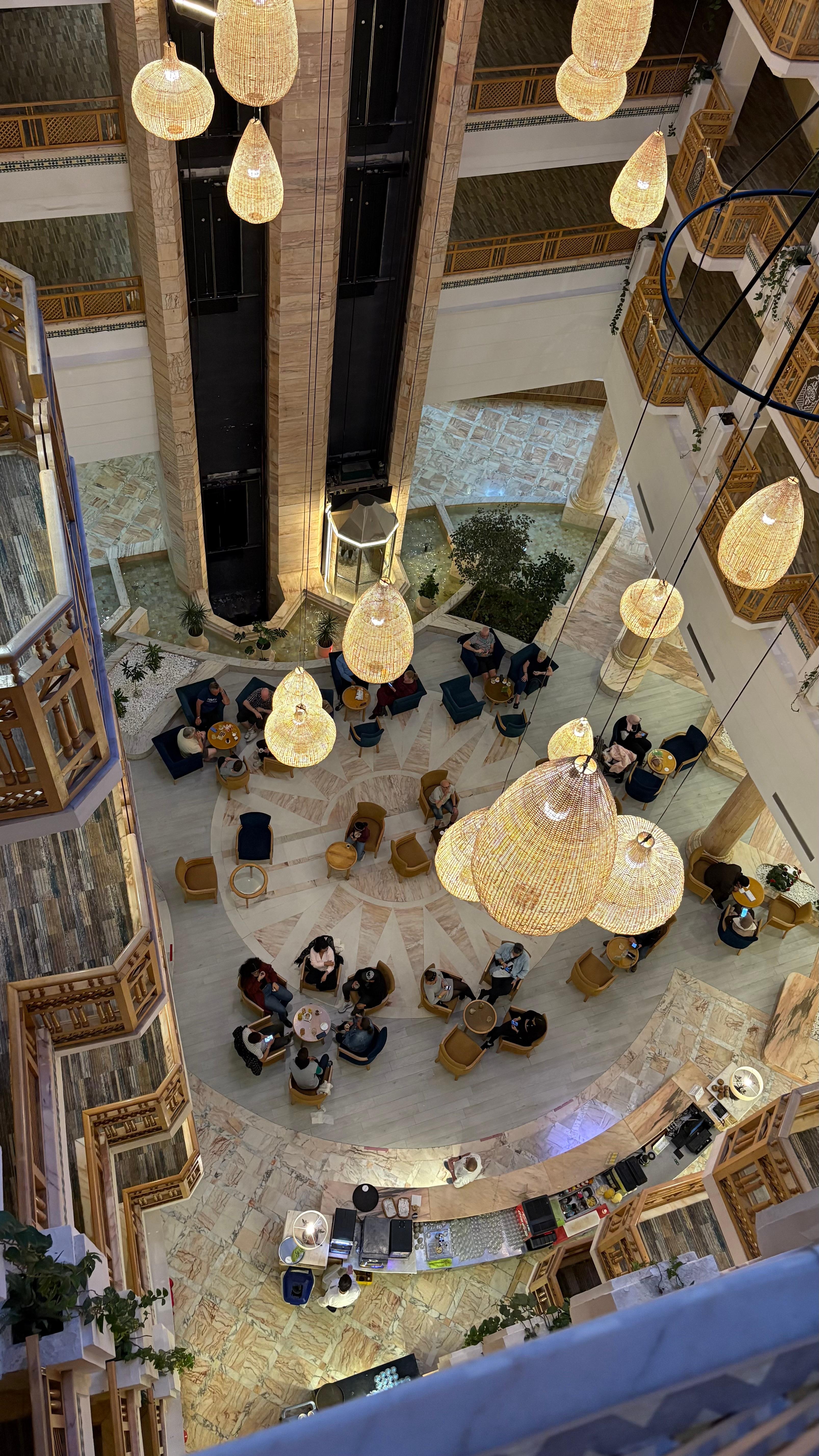 View of reception from top floor 