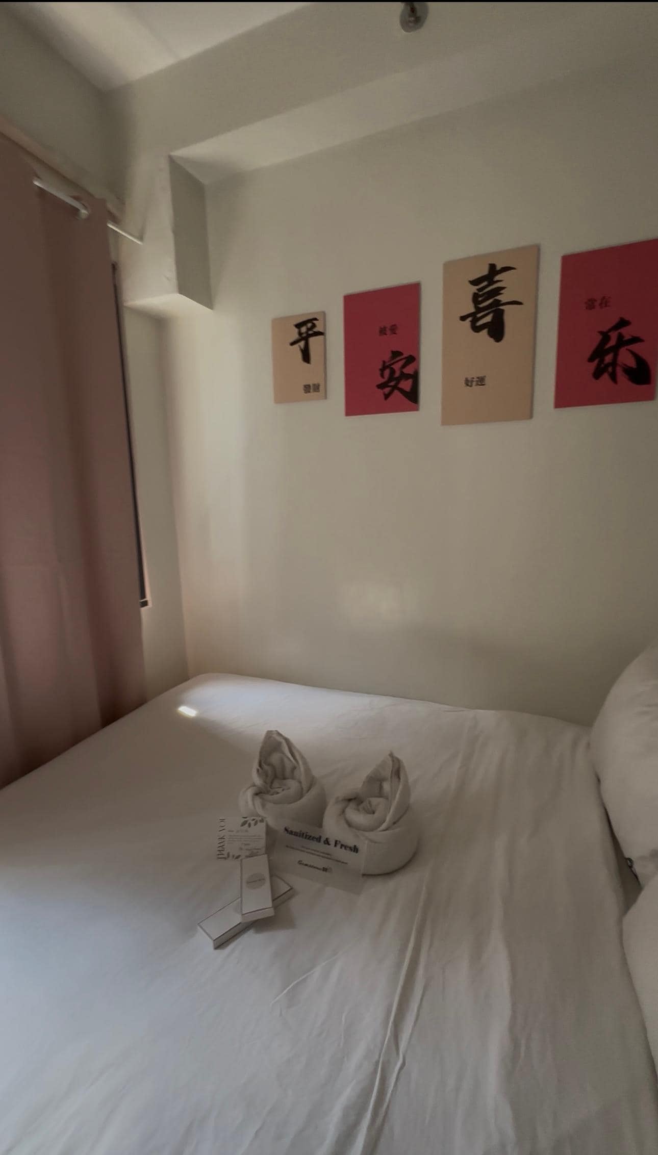 the bed