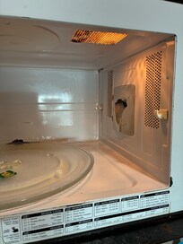 Hole in the microwave