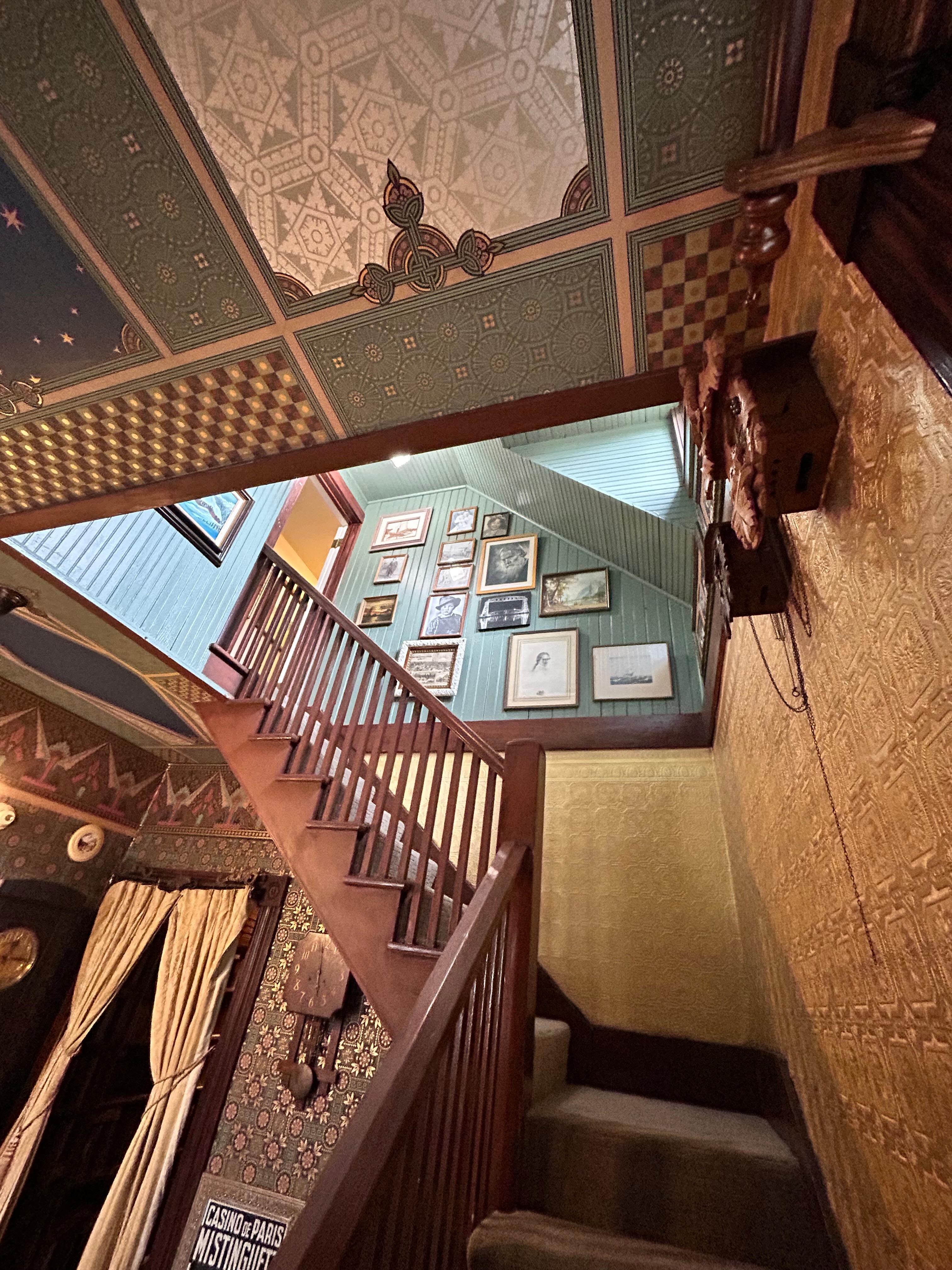 Stairway from 2nd floor looking up to 3rd floor. 