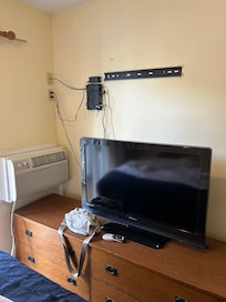 Couldn’t even see the TV because it was so low when we were laying in bed