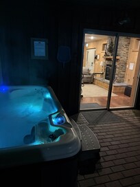 Hot tub in the evening