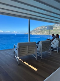 Restaurant on roof top at Hotel Due Torri