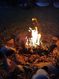 Fire by the river