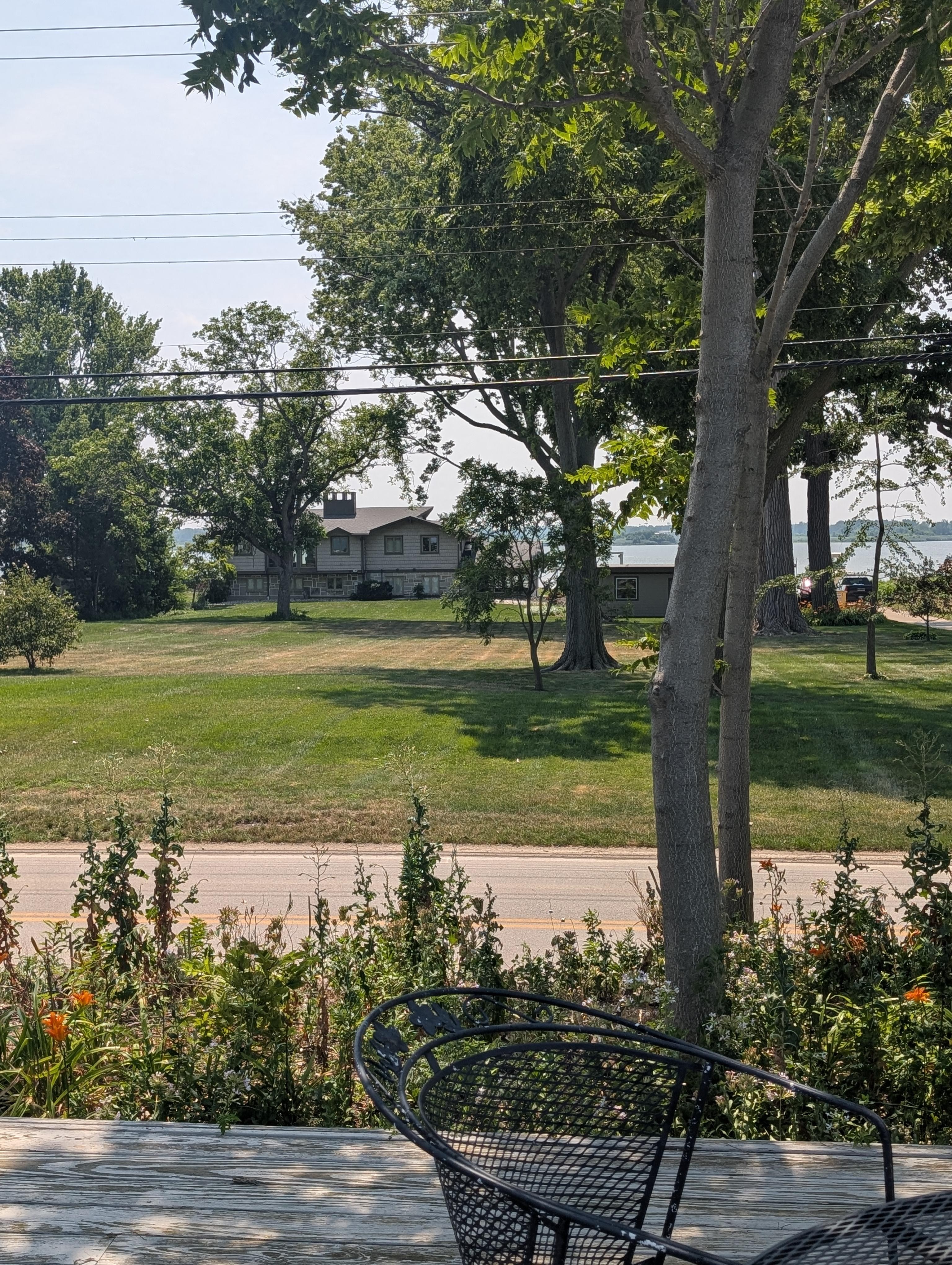 Nice deck across the road