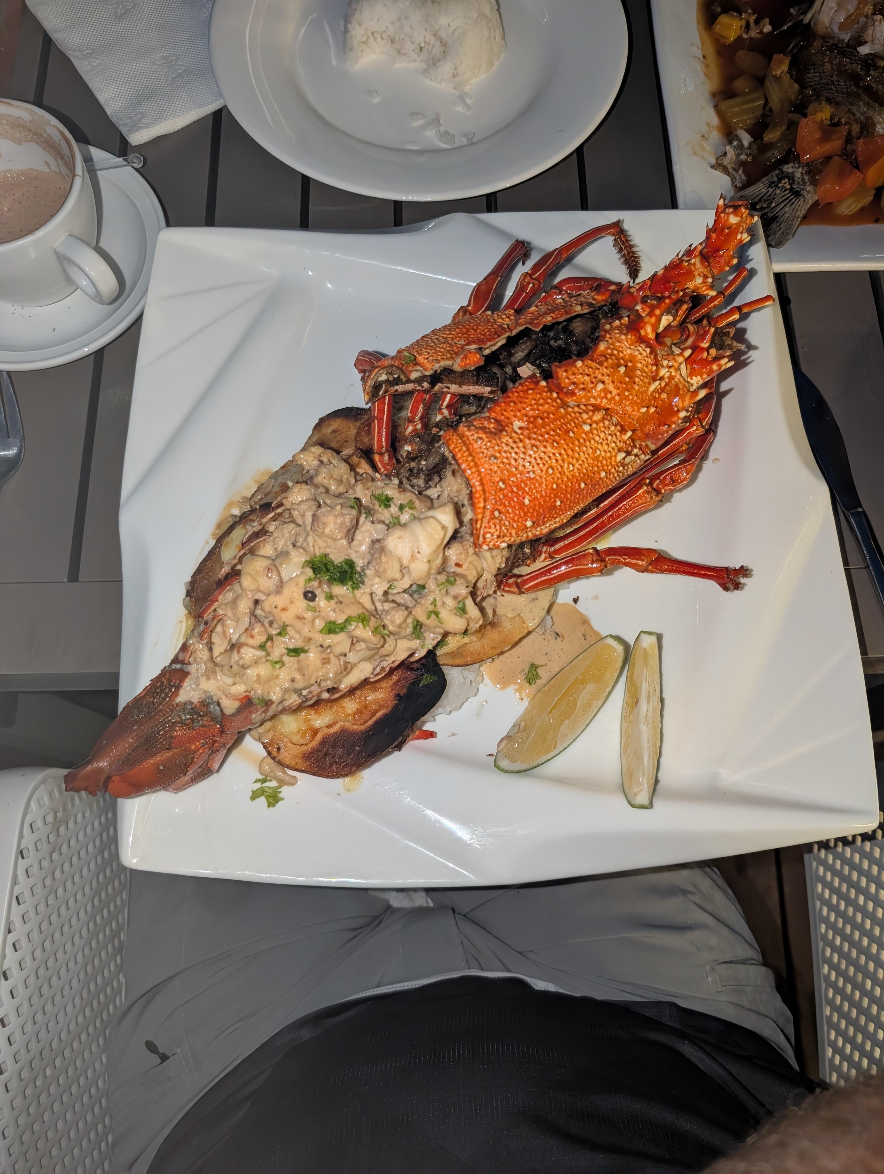 Whole lobster dinner 