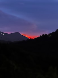 A gorgeous sunset from the deck