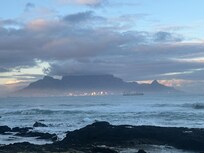 View of downtown Cape Town from the property at sunrise
