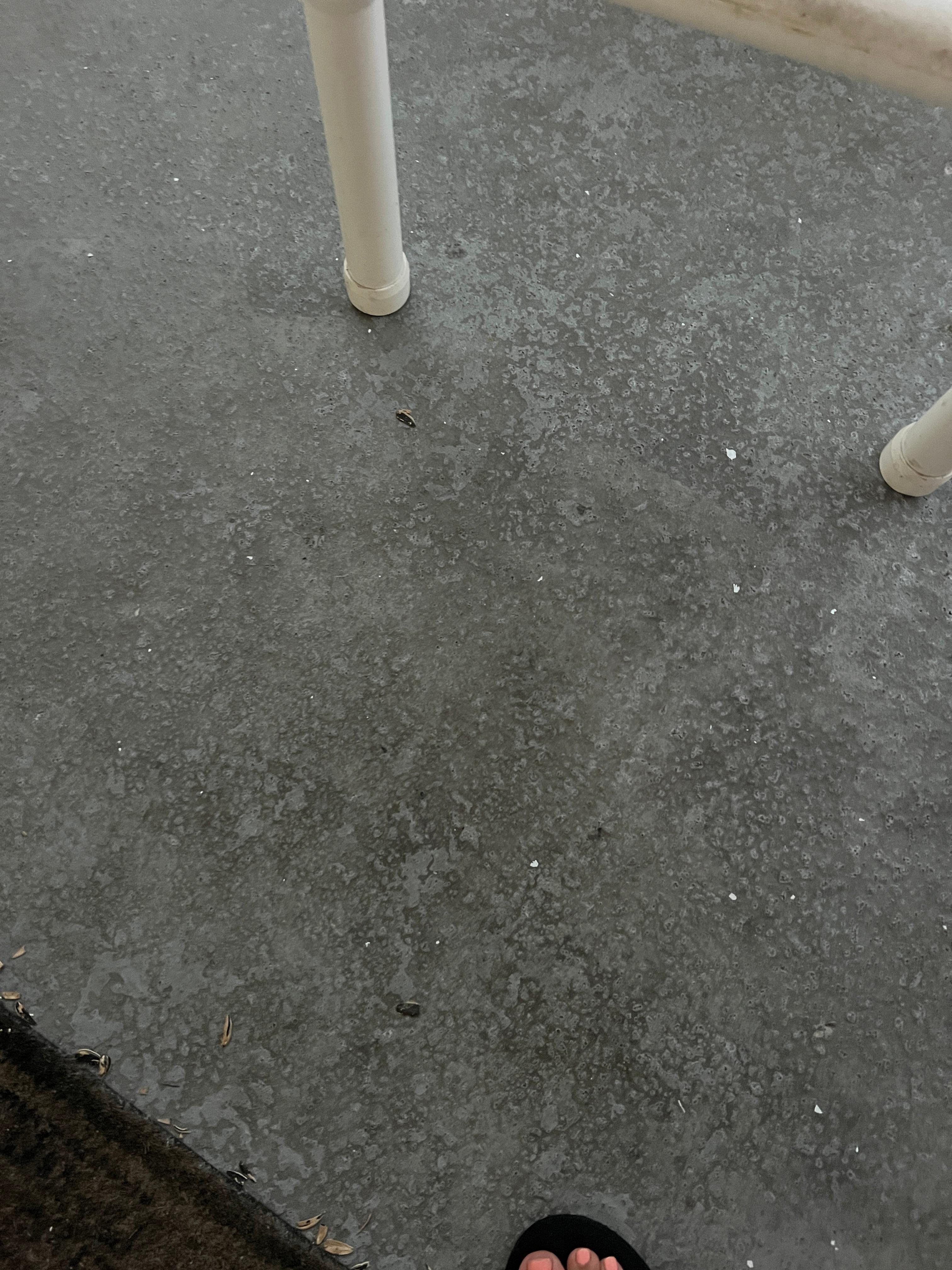 Dirty balcony floor (peeked at the neighbor’s. It wasn’t like this)