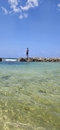 Fishing off the rocks