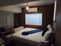 Hotel room (luggage is my own)