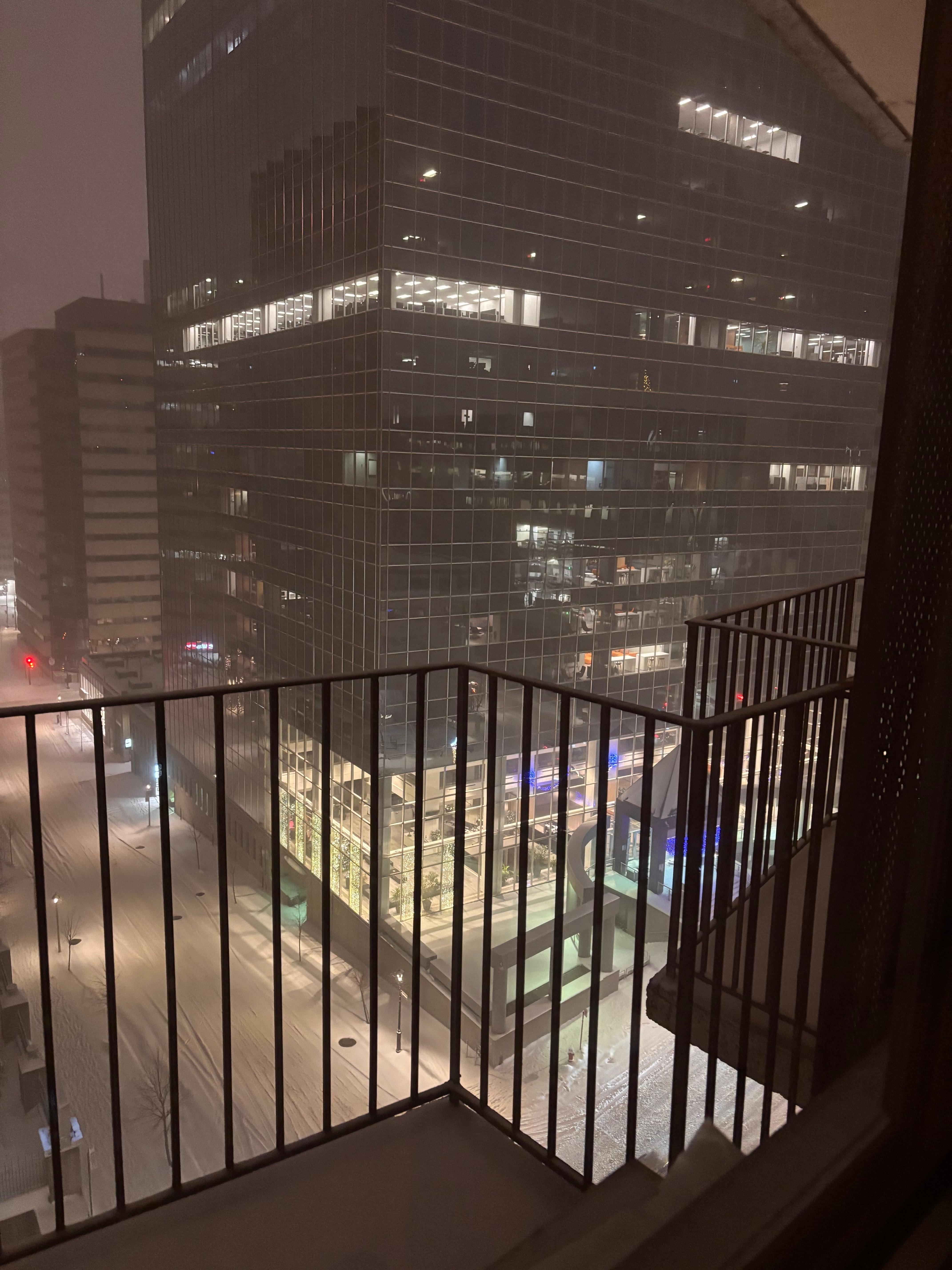 Love, the fact there was a balcony. Too cold to use it, but it was nice to open it for a moment. It would be great in the summer.!