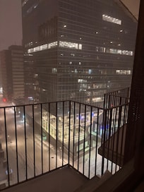 Love, the fact there was a balcony. Too cold to use it, but it was nice to open it for a moment. It would be great in the summer.!