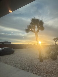 Sunset in the desert is spectacular
