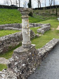 Roman ruins in downtown Dorchester