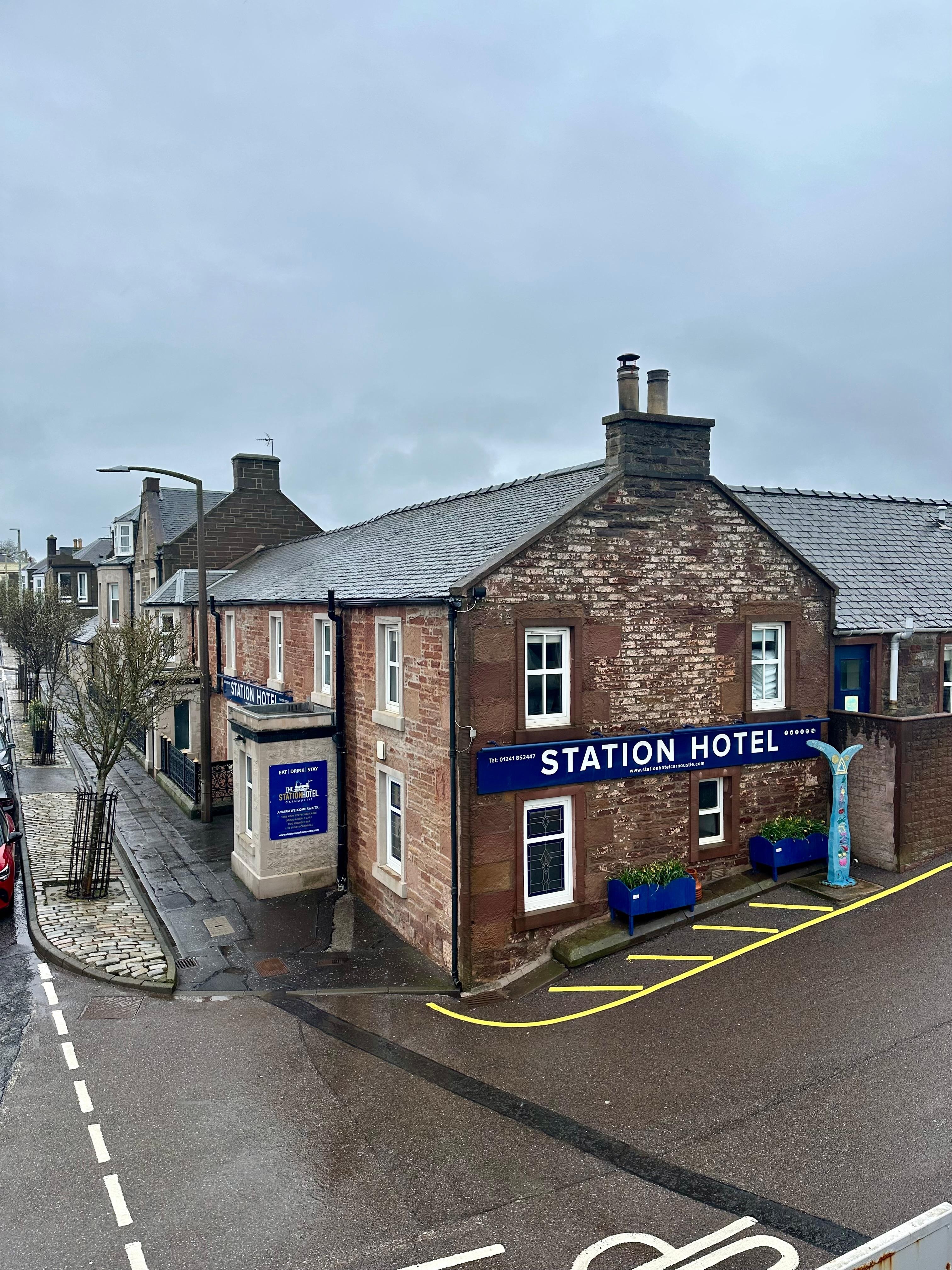 Outside of the hotel