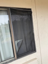 Couldn't use window. Screen broken--mosquitos