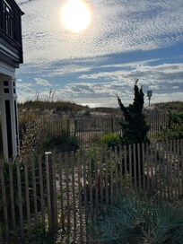 The dunes and beach entrance at the end of the street