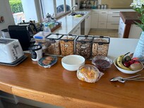 Faye had crumpets for our breakfast and honey that was outstanding till I see her plum jelly she made from her trees