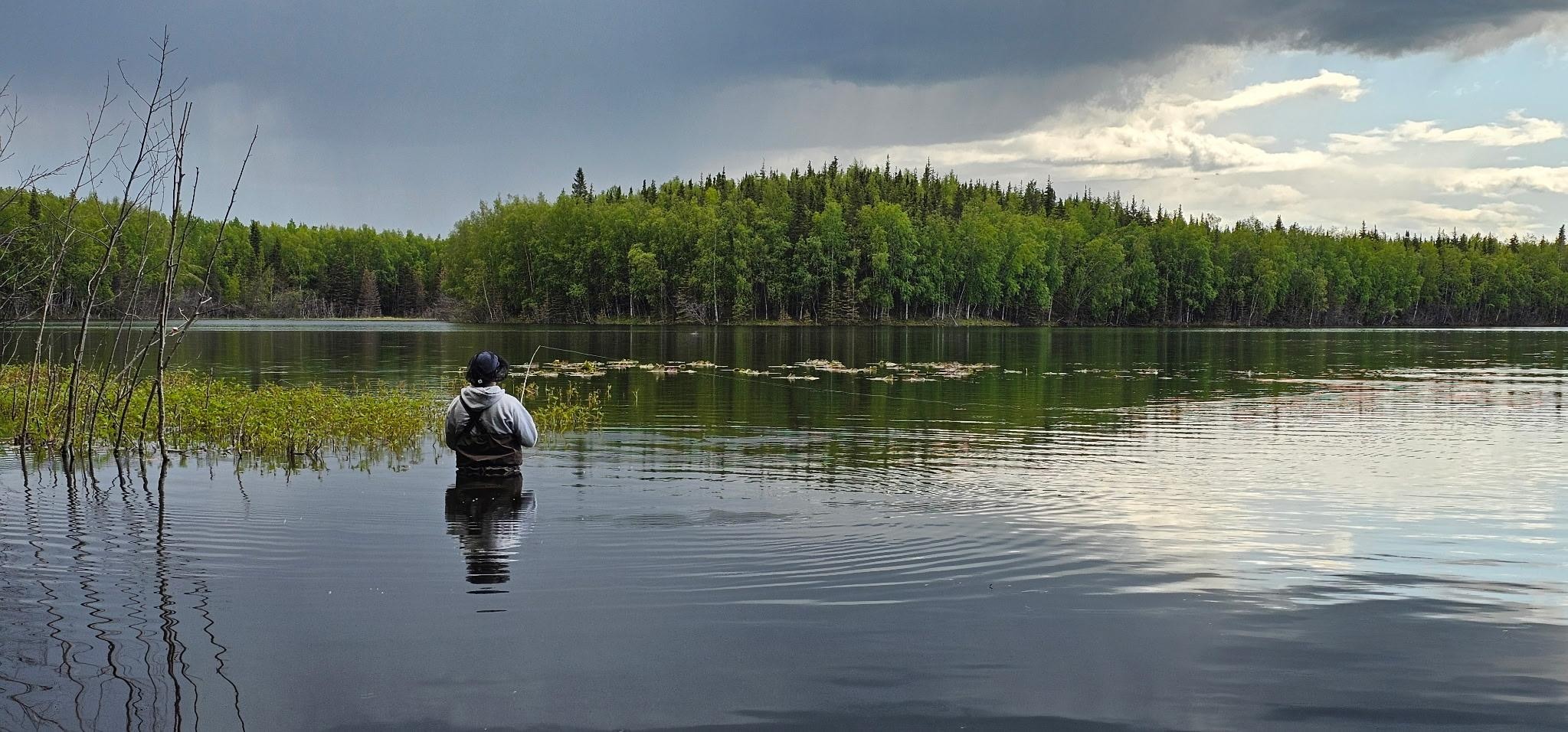 Fishing at Scout Lake.