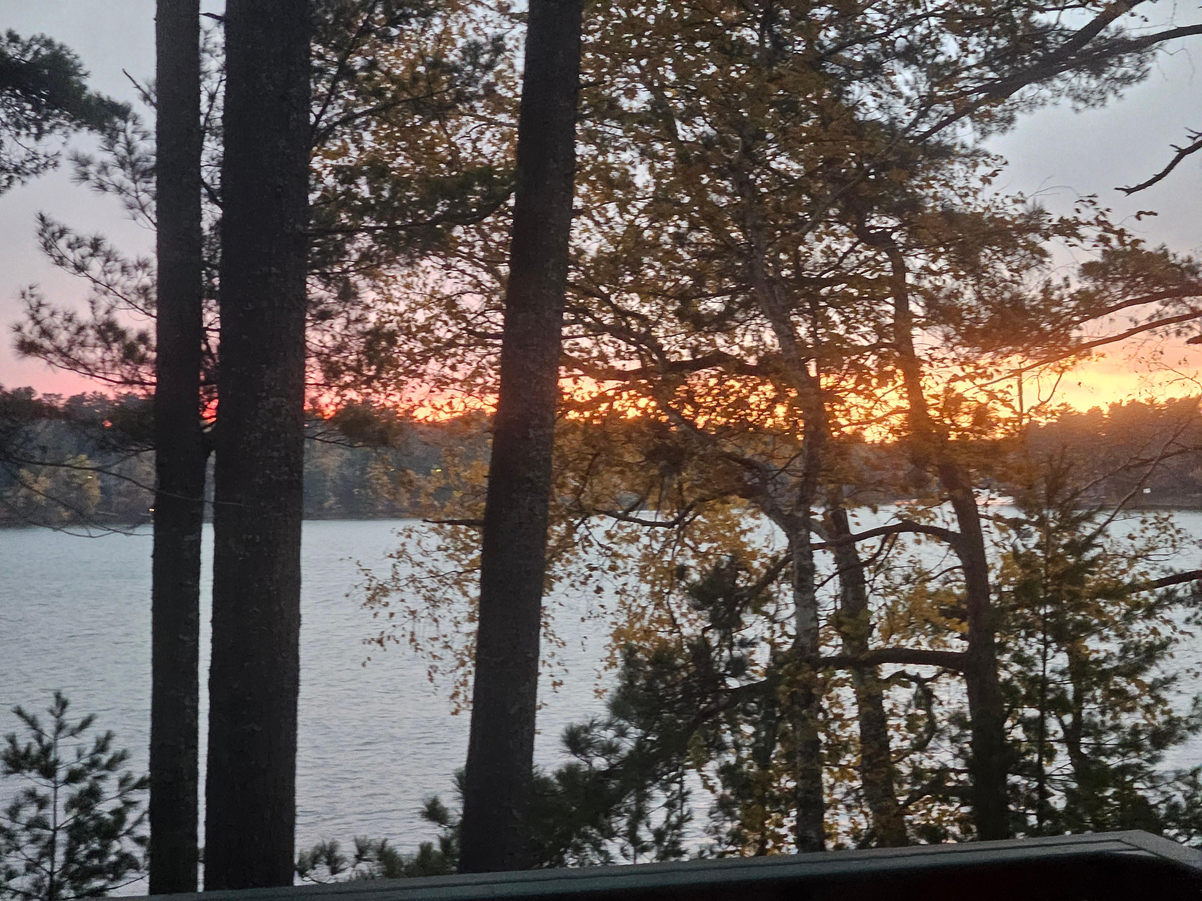 Sunset from the living room.