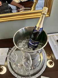 Complimentary champagne
