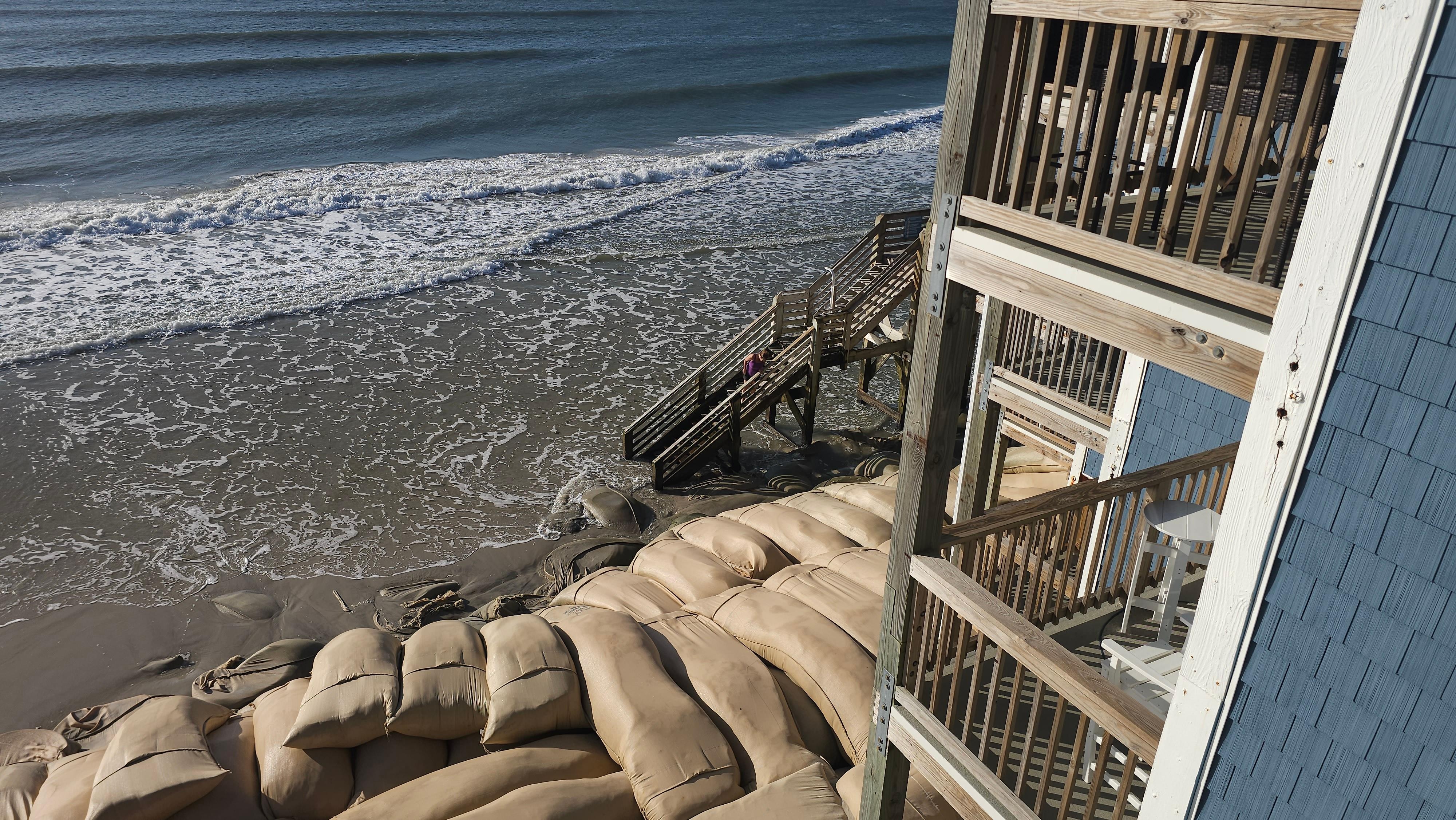 High tide gave way to a new game...Splash Stairs. Have a seat and enjoy! It's Brisk! 